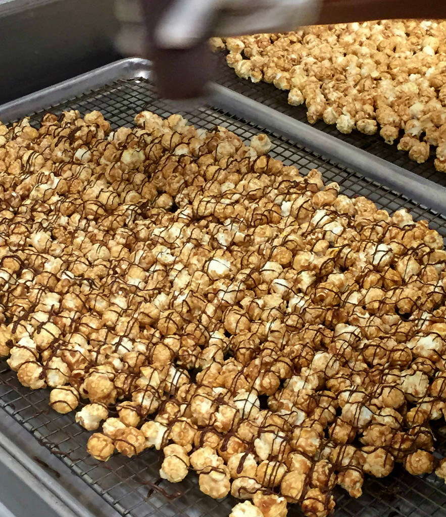 Caramel Corn with Chocolate Drizzle