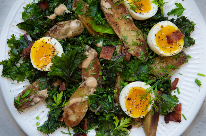 Warm Potato Salad with Greens and Eggs
