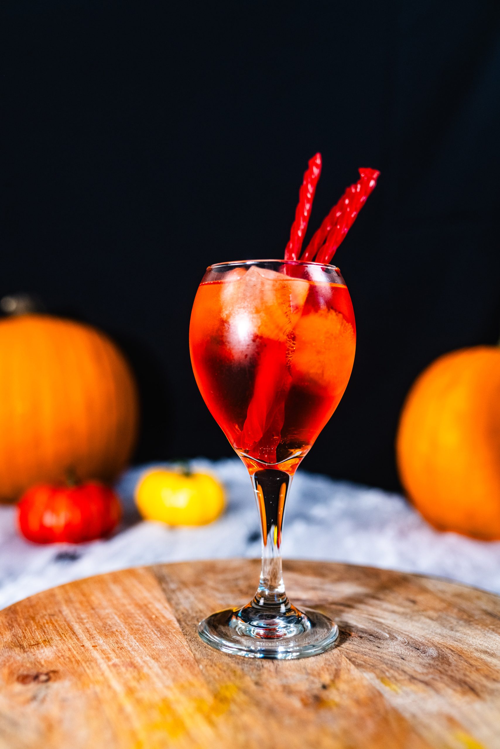 Spider Spritz, a recipe for a Halloween Aperol Spritz. 