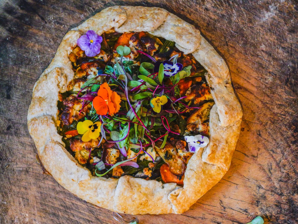 Goat Cheese & Spring Vegetarian Galette